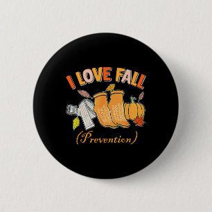 Macaron Rond 5 Cm Pt Nurse Chute I Love Automne Prévention Chute Phy