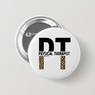 Macaron Rond 5 Cm PT physiothérapeute Cheetah Imprimer PT Cadeaux Gr