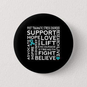 Macaron Rond 5 Cm Ptsd Post Traumatic Stress Sensibilisation aux tro