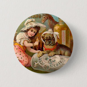 Macaron Rond 5 Cm Publicité mexicaine vintage sur la ligne de Musta