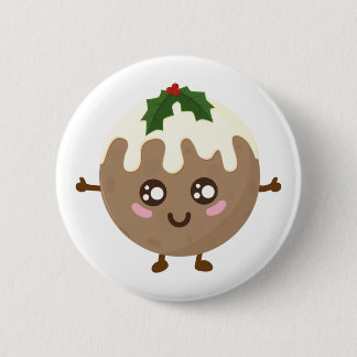 Macaron Rond 5 Cm Pudding de Noël Kawaii 
