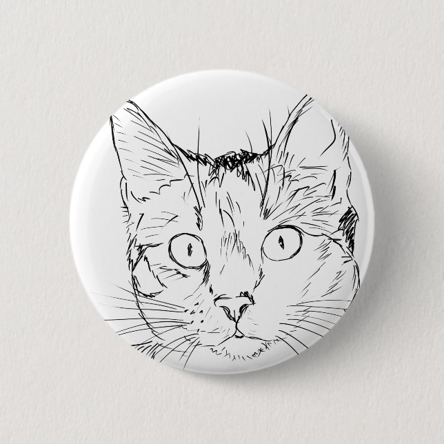 Macaron Rond 5 Cm Puddy Cat (Devant)