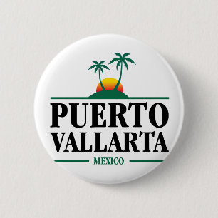 Macaron Rond 5 Cm Puerto Vallarta Mexique
