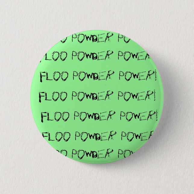 Macaron Rond 5 Cm Puissance de poudre de Floo ! (Devant)