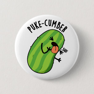 Macaron Rond 5 Cm Puke-cumber Funny Concomber Pun