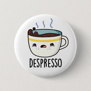 Macaron Rond 5 Cm Pun café expresso Cute Sad Espresso