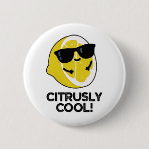 Macaron Rond 5 Cm Pun Citrus Drôle Cool