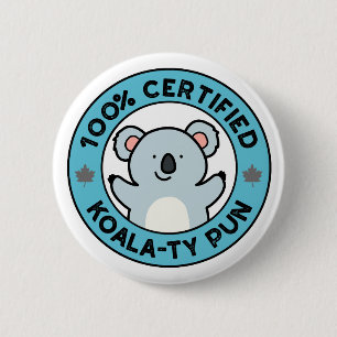 Macaron Rond 5 Cm Pun de koala drôle certifié 100% de qualité Koala-