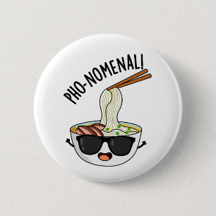 Macaron Rond 5 Cm Pun de soupe pho-nomenal amusant