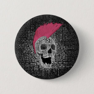 Macaron Rond 5 Cm Punk n'est pas mort