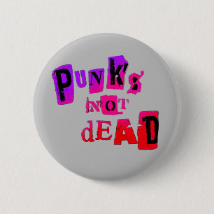 Macaron Rond 5 Cm Punk n'est pas mort !
