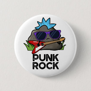 Macaron Rond 5 Cm Punk Rock Musique Drôle Pun