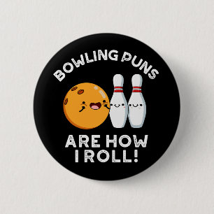 Macaron Rond 5 Cm Puns De Bowling Sont Comment Roll Sport Pun Dark B