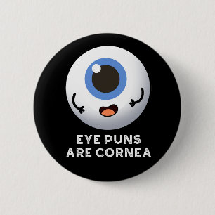 Macaron Rond 5 Cm Puns Oeil Sont Cornea Funky Body Pun Dark BG