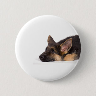 Macaron Rond 5 Cm puppy german sheperd