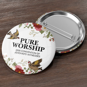 Macaron Rond 5 Cm Pure Culte 2025 Convention JW Cadeaux Pin