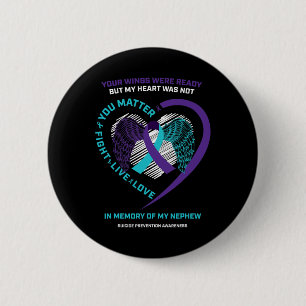 Macaron Rond 5 Cm Purple En Mémoire De Nephew Prévention Suicide Awa