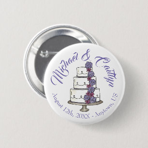 Macaron Rond 5 Cm Purple Frosting Roses Tirée Floral Mariage Gâteau