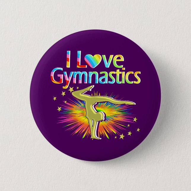 MACARON ROND 5 CM PURPLE I ADORE GYMNASTIC BUTTON (Devant)