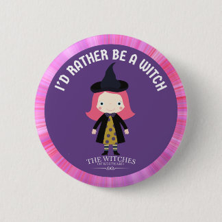 Macaron Rond 5 Cm Purple : Je Préférerais Être Une Sorcière !