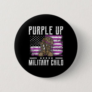 Macaron Rond 5 Cm Purple Jusqu'Au Mois De L'Enfant Militaire Bottes 