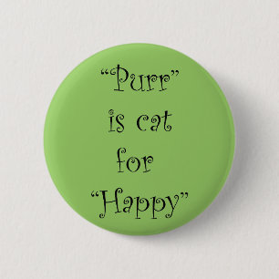 Macaron Rond 5 Cm purr est chat pour heureux