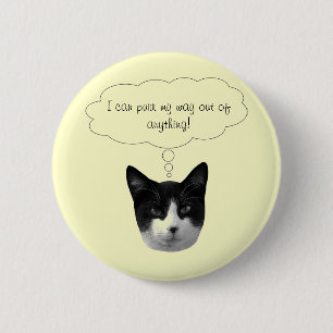 Macaron Rond 5 Cm Purr My Way hors de tout bouton