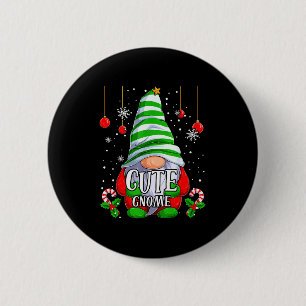 Macaron Rond 5 Cm Pyjama de Noël assorti pour famille et groupe avec