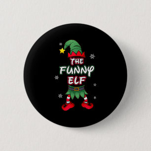 Macaron Rond 5 Cm Pyjama de Noël drôle d'elfe famille assortie Gr