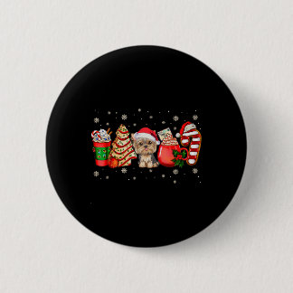 Macaron Rond 5 Cm Pyjama de Noël pour chien Yorkie Mugs Café au Lait