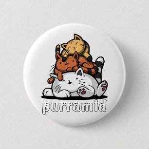 Macaron Rond 5 Cm Pyramide de chats Purramide Adorables chatons