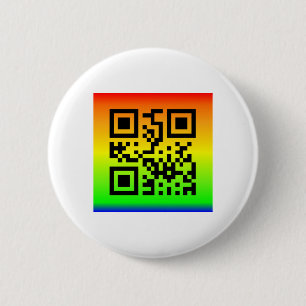 Macaron Rond 5 Cm QR Code® dit : AMOUR