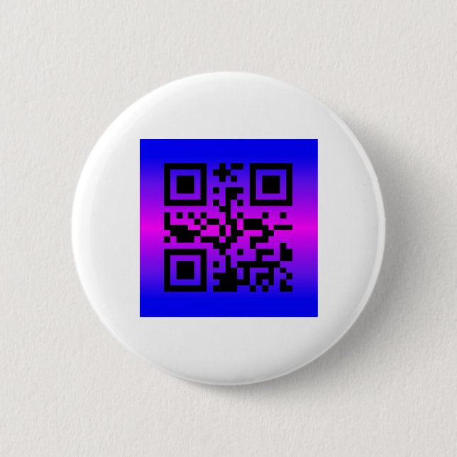 Macaron Rond 5 Cm QR Code® Dit : IL EST DOUBLE (Devant)