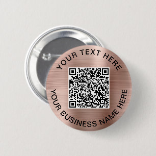 Macaron Rond 5 Cm QR Code promotionnel Rose Gold