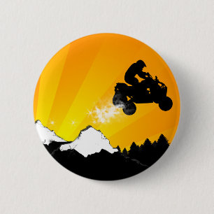 Macaron Rond 5 Cm quadruples. coucher du soleil orange