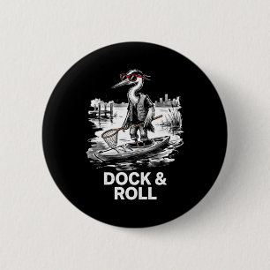 Macaron Rond 5 Cm Quai de la Grande Aigrette et kayak de roulis sur 