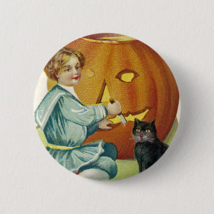 Macaron Rond 5 Cm Quand les sorcières abondent à Halloween