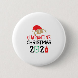 Macaron Rond 5 Cm Quarantine Noël 2021-noël-drôle