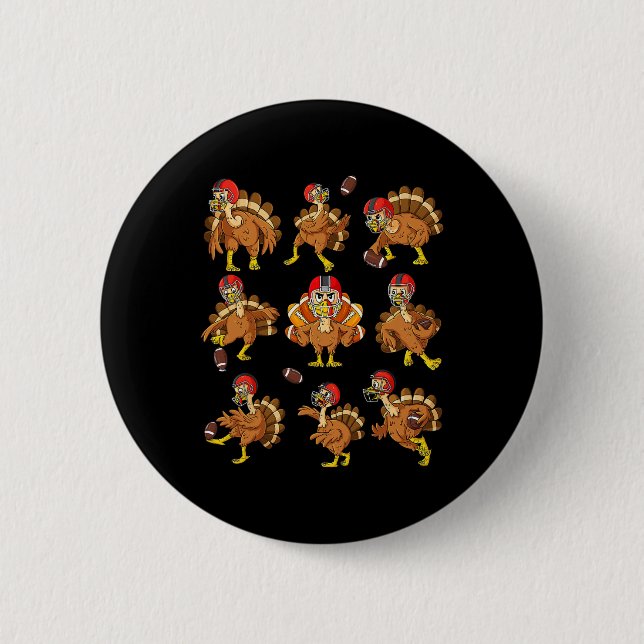 Macaron Rond 5 Cm Quarterback R (Devant)