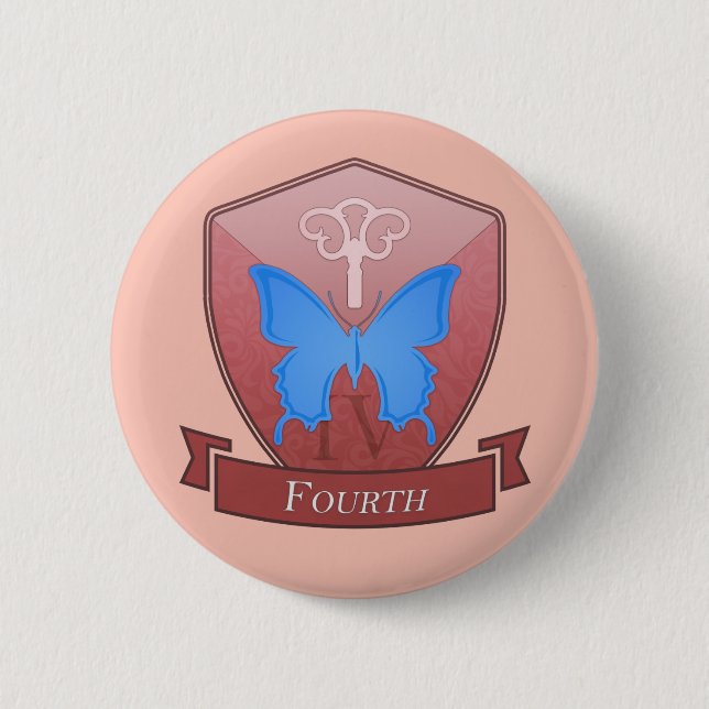 Macaron Rond 5 Cm Quatrième - Épinette de l'école Mt. Calibeen (Devant)