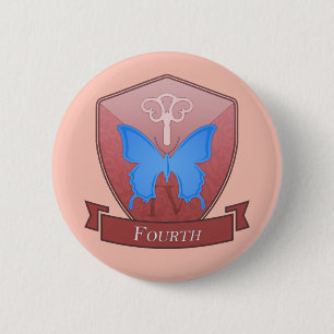 Macaron Rond 5 Cm Quatrième - Épinette de l'école Mt. Calibeen