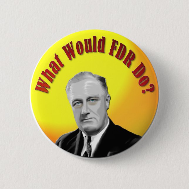 Macaron Rond 5 Cm Que ferait FDR (Devant)