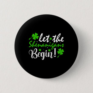 Macaron Rond 5 Cm Que les Shenanigans Commencent Clovers St Patricks