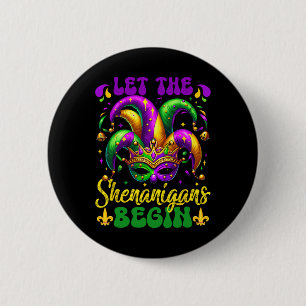 Macaron Rond 5 Cm Que Les Shenanigans Commencent Mardi Gras 5