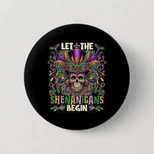 Macaron Rond 5 Cm Que les Shenanigans commencent Mardi Gras Enfants