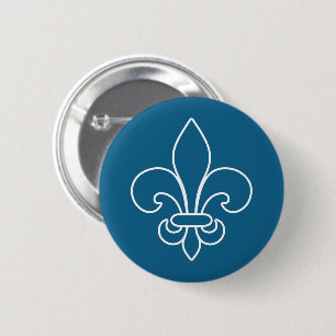 Macaron Rond 5 Cm Québec fleur de lys contrôle France - VOS COULEURS