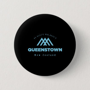 Macaron Rond 5 Cm Queenstown Mountain Vacation Ski Nouvelle-Zélande