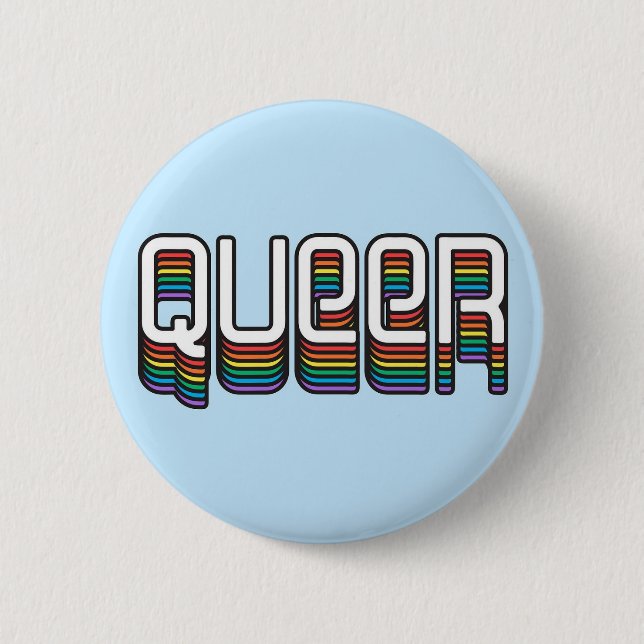 Macaron Rond 5 Cm Queer (Devant)