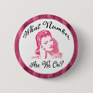 Macaron Rond 5 Cm quel est le numéro? Bouton Bunco Funny Pink