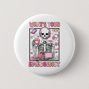 Macaron Rond 5 Cm Quelle est votre urgence Saint-Valentin 911 Dispat